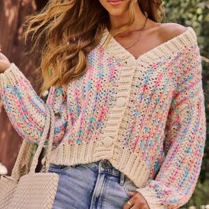 Vici- Multicolor Knit Women's Sweater